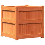 vidaXL Jardinieră de grădină, maro ceruit, 50x50x50 cm, lemn masiv pin vidaXL Jardinieră de grădină, maro ceruit, 50x50x50 cm, lemn masiv pin