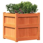 vidaXL Jardiniere de grădină, 2 buc., maro ceruit, lemn masiv de pin vidaXL Jardiniere de grădină, 2 buc., maro ceruit, lemn masiv de pin