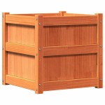 vidaXL Jardiniere de grădină, 2 buc., maro ceruit, lemn masiv de pin vidaXL Jardiniere de grădină, 2 buc., maro ceruit, lemn masiv de pin