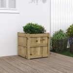 vidaXL Jardinieră de grădină, 50x50x50 cm, lemn de pin impregnat vidaXL Jardinieră de grădină, 50x50x50 cm, lemn de pin impregnat