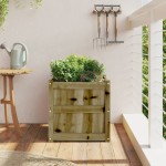vidaXL Jardinieră de grădină, 50x50x50 cm, lemn de pin impregnat vidaXL Jardinieră de grădină, 50x50x50 cm, lemn de pin impregnat