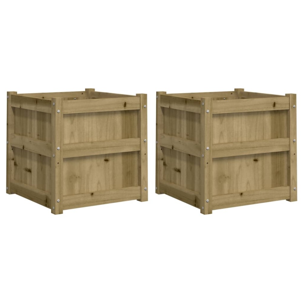 vidaXL Jardiniere de gradina , 2 buc., lemn de pin impregnat