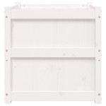 vidaXL Jardinieră de grădină, alb, 60x60x60 cm, lemn masiv de pin vidaXL Jardinieră de grădină, alb, 60x60x60 cm, lemn masiv de pin