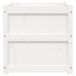 vidaXL Jardiniere de grădină, 2 buc., alb, lemn masiv de pin