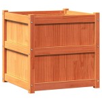 vidaXL Jardiniere de grădină, 2 buc., maro ceruit, lemn masiv de pin vidaXL Jardiniere de grădină, 2 buc., maro ceruit, lemn masiv de pin