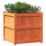 vidaXL Jardiniere de grădină, 2 buc., maro ceruit, lemn masiv de pin vidaXL Jardiniere de grădină, 2 buc., maro ceruit, lemn masiv de pin