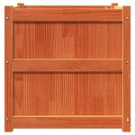 vidaXL Jardiniere de grădină, 2 buc., maro ceruit, lemn masiv de pin vidaXL Jardiniere de grădină, 2 buc., maro ceruit, lemn masiv de pin