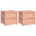 vidaXL Jardiniere de grădină, 2 buc., lemn masiv douglas vidaXL Jardiniere de grădină, 2 buc., lemn masiv douglas