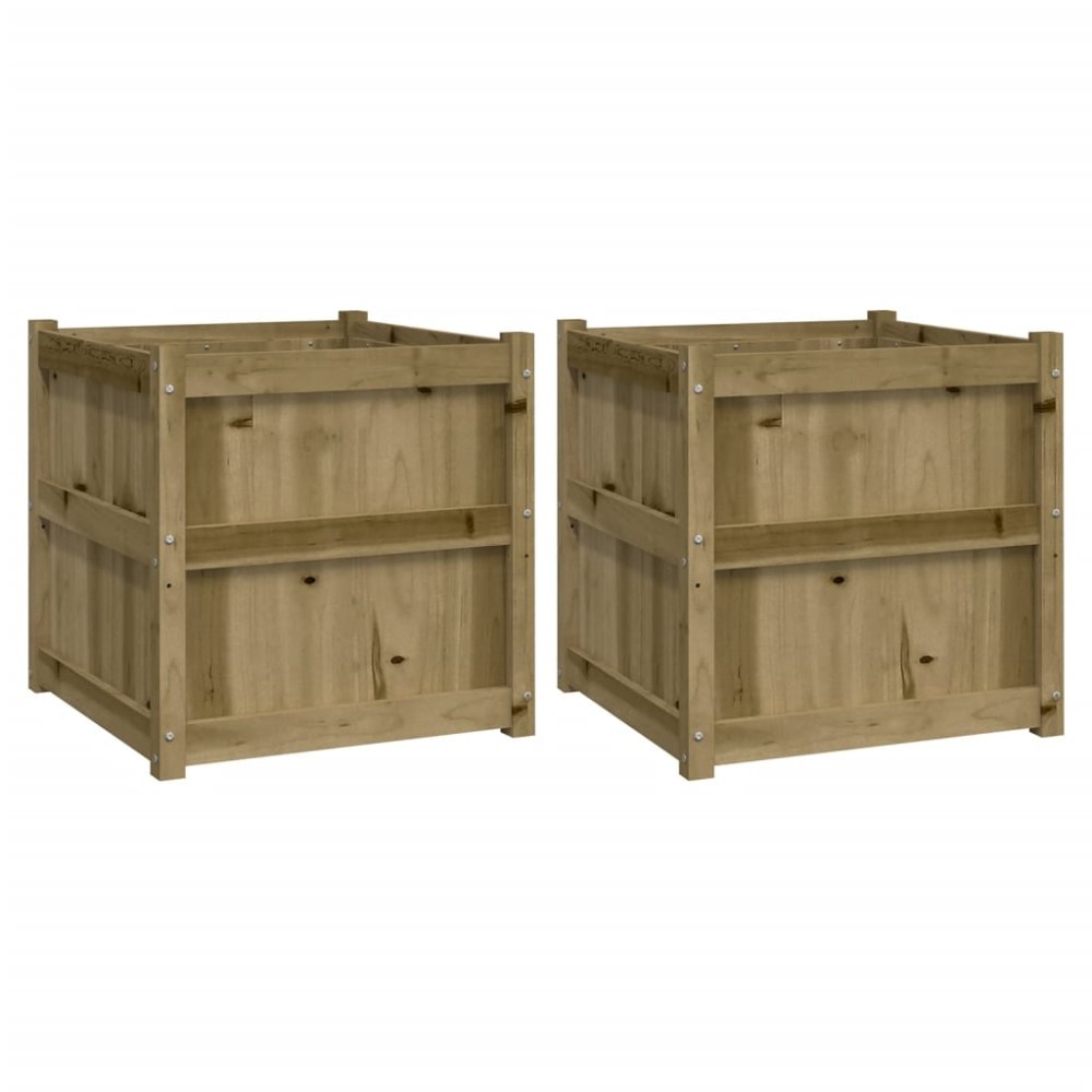 vidaXL Jardiniere de gradina , 2 buc., lemn de pin impregnat