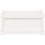 vidaXL Jardiniere de grădină, 2 buc., alb, lemn masiv de pin