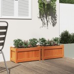 vidaXL Jardiniere de grădină, 2 buc., maro ceruit, lemn masiv de pin vidaXL Jardiniere de grădină, 2 buc., maro ceruit, lemn masiv de pin