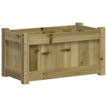 vidaXL Jardinieră de grădină, 60x31x31 cm, lemn de pin impregnat
