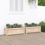 vidaXL Jardiniere de grădină, 2 buc., lemn masiv de pin vidaXL Jardiniere de grădină, 2 buc., lemn masiv de pin