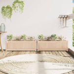vidaXL Jardiniere de grădină, 2 buc., lemn masiv de pin vidaXL Jardiniere de grădină, 2 buc., lemn masiv de pin