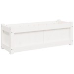 vidaXL Jardinieră de grădină, alb, 90x31x31 cm, lemn masiv de pin vidaXL Jardinieră de grădină, alb, 90x31x31 cm, lemn masiv de pin