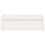 vidaXL Jardinieră de grădină, alb, 90x31x31 cm, lemn masiv de pin vidaXL Jardinieră de grădină, alb, 90x31x31 cm, lemn masiv de pin