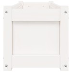 vidaXL Jardinieră de grădină, alb, 90x31x31 cm, lemn masiv de pin vidaXL Jardinieră de grădină, alb, 90x31x31 cm, lemn masiv de pin