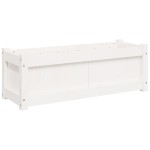 vidaXL Jardinieră de grădină, alb, 90x31x31 cm, lemn masiv de pin vidaXL Jardinieră de grădină, alb, 90x31x31 cm, lemn masiv de pin