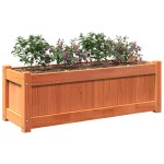 vidaXL Jardiniere de grădină, 2 buc., maro ceruit, lemn masiv de pin vidaXL Jardiniere de grădină, 2 buc., maro ceruit, lemn masiv de pin