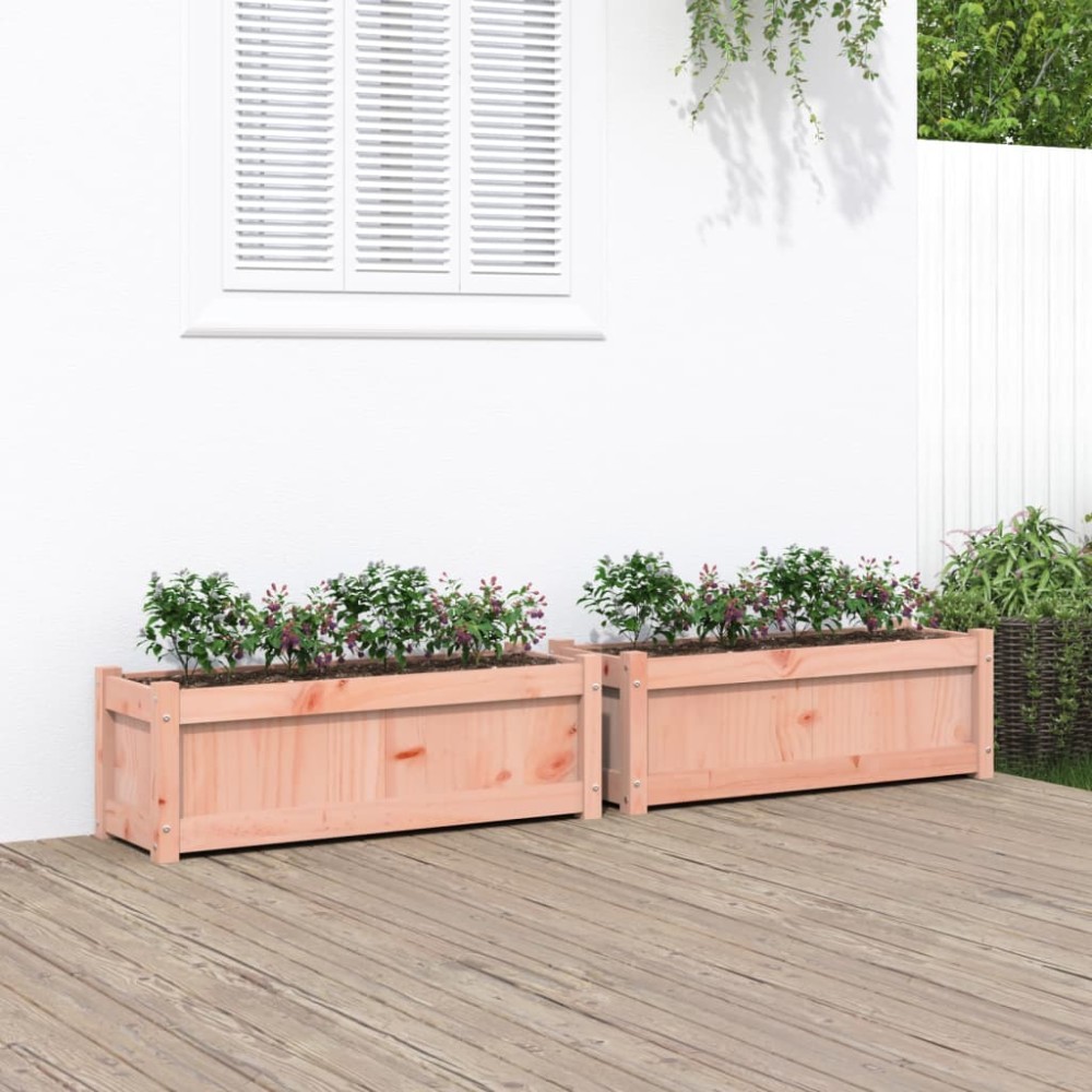 vidaXL Jardiniere de grădină, 2 buc., lemn masiv douglas