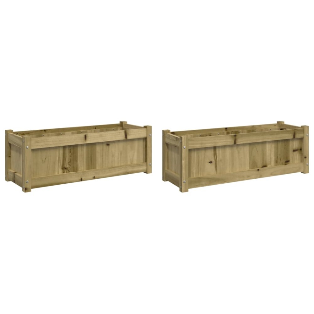 vidaXL Jardiniere de gradina , 2 buc., lemn de pin impregnat