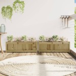 vidaXL Jardiniere de gradina , 2 buc., lemn de pin impregnat vidaXL Jardiniere de gradina , 2 buc., lemn de pin impregnat