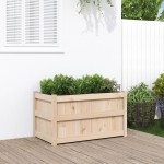 vidaXL Jardinieră de grădină, 90x50x50 cm, lemn masiv de pin vidaXL Jardinieră de grădină, 90x50x50 cm, lemn masiv de pin
