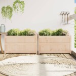 vidaXL Jardiniere de grădină, 2 buc., lemn masiv de pin vidaXL Jardiniere de grădină, 2 buc., lemn masiv de pin