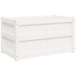 vidaXL Jardinieră de grădină, alb, 90x50x50 cm, lemn masiv de pin vidaXL Jardinieră de grădină, alb, 90x50x50 cm, lemn masiv de pin