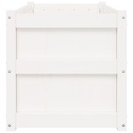 vidaXL Jardinieră de grădină, alb, 90x50x50 cm, lemn masiv de pin vidaXL Jardinieră de grădină, alb, 90x50x50 cm, lemn masiv de pin