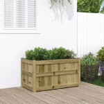 vidaXL Jardinieră de grădină, 90x50x50 cm, lemn de pin impregnat vidaXL Jardinieră de grădină, 90x50x50 cm, lemn de pin impregnat