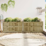 vidaXL Jardiniere de gradina , 2 buc., lemn de pin impregnat vidaXL Jardiniere de gradina , 2 buc., lemn de pin impregnat