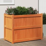 vidaXL Jardinieră de grădină, maro ceruit, 90x50x70 cm, lemn masiv pin vidaXL Jardinieră de grădină, maro ceruit, 90x50x70 cm, lemn masiv pin
