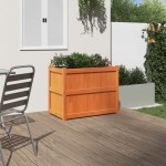 vidaXL Jardinieră de grădină, maro ceruit, 90x50x70 cm, lemn masiv pin vidaXL Jardinieră de grădină, maro ceruit, 90x50x70 cm, lemn masiv pin