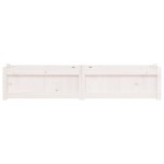 vidaXL Jardinieră de grădină, alb, 150x31x31 cm, lemn masiv de pin vidaXL Jardinieră de grădină, alb, 150x31x31 cm, lemn masiv de pin