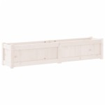 vidaXL Jardinieră de grădină, alb, 150x31x31 cm, lemn masiv de pin vidaXL Jardinieră de grădină, alb, 150x31x31 cm, lemn masiv de pin