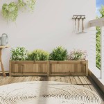 vidaXL Jardinieră de grădină, 150x31x31 cm, lemn de pin tratat vidaXL Jardinieră de grădină, 150x31x31 cm, lemn de pin tratat