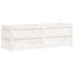 vidaXL Jardinieră de grădină, alb, 150x50x50 cm, lemn masiv de pin vidaXL Jardinieră de grădină, alb, 150x50x50 cm, lemn masiv de pin