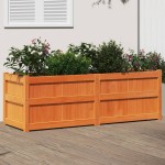 vidaXL Jardinieră de grădină, maro ceruit, 150x50x50 cm lemn masiv pin vidaXL Jardinieră de grădină, maro ceruit, 150x50x50 cm lemn masiv pin