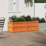 vidaXL Jardinieră de grădină, maro ceruit, 150x50x50 cm lemn masiv pin vidaXL Jardinieră de grădină, maro ceruit, 150x50x50 cm lemn masiv pin