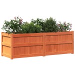 vidaXL Jardinieră de grădină, maro ceruit, 150x50x50 cm lemn masiv pin vidaXL Jardinieră de grădină, maro ceruit, 150x50x50 cm lemn masiv pin