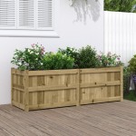 vidaXL Jardinieră de grădină, 150x50x50 cm, lemn de pin impregnat vidaXL Jardinieră de grădină, 150x50x50 cm, lemn de pin impregnat
