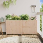 vidaXL Jardinieră de grădină, 150x50x70 cm, lemn masiv de pin vidaXL Jardinieră de grădină, 150x50x70 cm, lemn masiv de pin