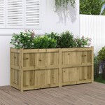 vidaXL Jardinieră de grădină, 150x50x70 cm, lemn de pin impregnat vidaXL Jardinieră de grădină, 150x50x70 cm, lemn de pin impregnat
