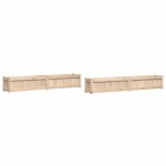 vidaXL Jardiniere de grădină, 2 buc., lemn masiv de pin vidaXL Jardiniere de grădină, 2 buc., lemn masiv de pin