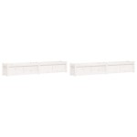 vidaXL Jardiniere de grădină, 2 buc., alb, lemn masiv de pin vidaXL Jardiniere de grădină, 2 buc., alb, lemn masiv de pin