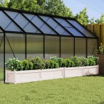 vidaXL Jardiniere de grădină, 2 buc., alb, lemn masiv de pin vidaXL Jardiniere de grădină, 2 buc., alb, lemn masiv de pin