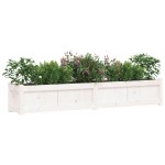 vidaXL Jardiniere de grădină, 2 buc., alb, lemn masiv de pin vidaXL Jardiniere de grădină, 2 buc., alb, lemn masiv de pin