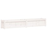 vidaXL Jardiniere de grădină, 2 buc., alb, lemn masiv de pin vidaXL Jardiniere de grădină, 2 buc., alb, lemn masiv de pin