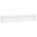 vidaXL Jardiniere de grădină, 2 buc., alb, lemn masiv de pin vidaXL Jardiniere de grădină, 2 buc., alb, lemn masiv de pin